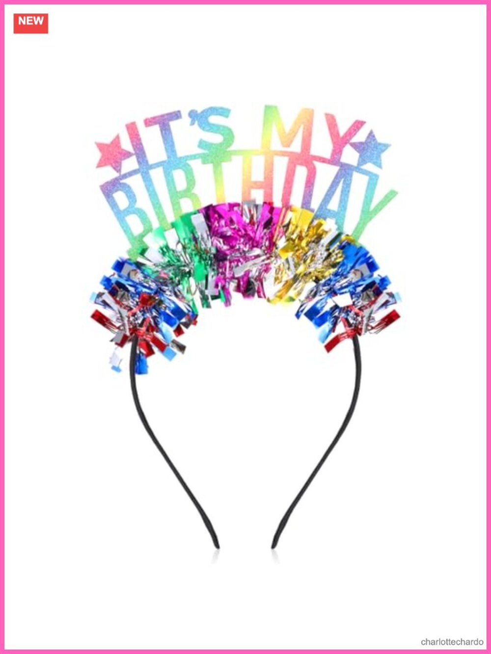 Plastic Happy Birthday Headband Crown Tiara for Women Party